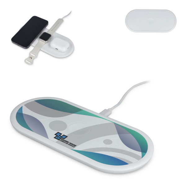 3-in-1 Draadloze Oplader 15 W, Smartphone / Apple Watch / AirPod