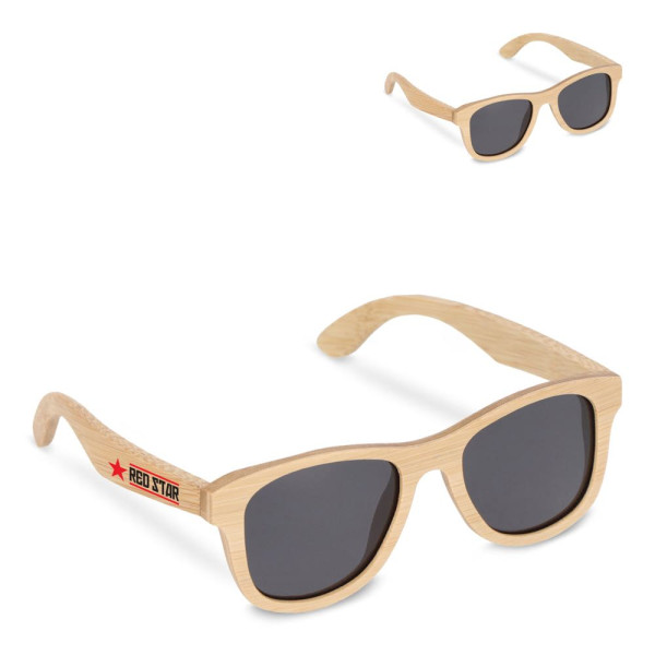 Justin bamboe zonnebril UV400